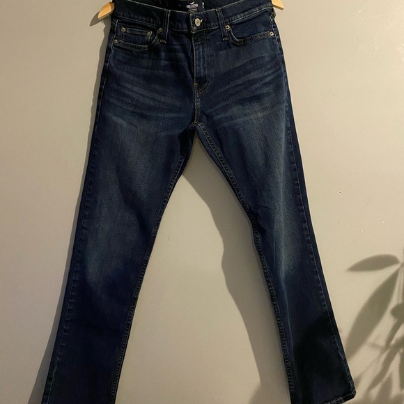 Hollister Dark Blue Straight Leg Jeans waist 30 - Picture 3 of 5